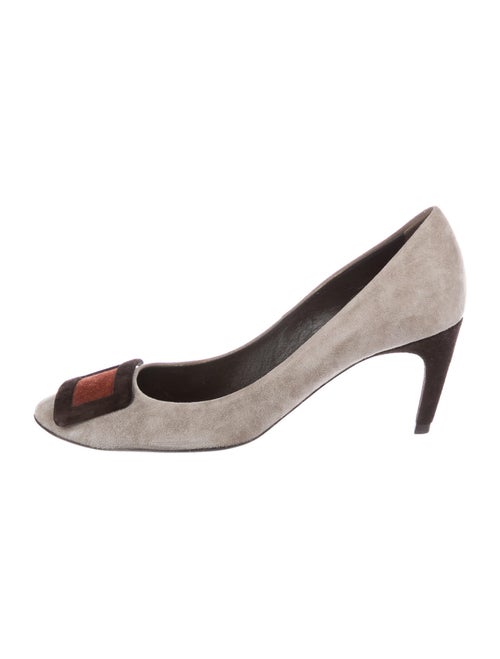 Roger Vivier Suede Pumps Grey