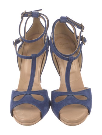 Roger Vivier Suede T-Strap Sandals