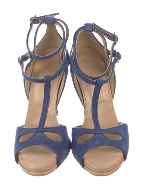 Roger Vivier Suede T-Strap Sandals