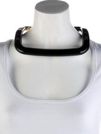 Roger Vivier Resin Geometric Collar Necklace