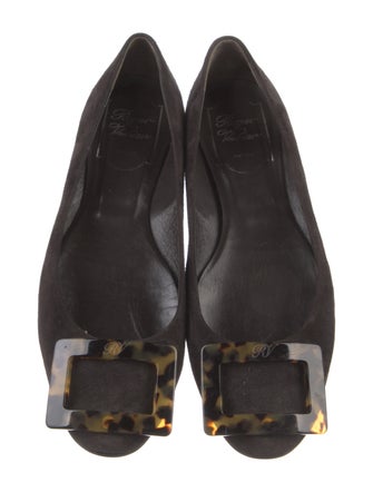 Roger Vivier Suede Flats