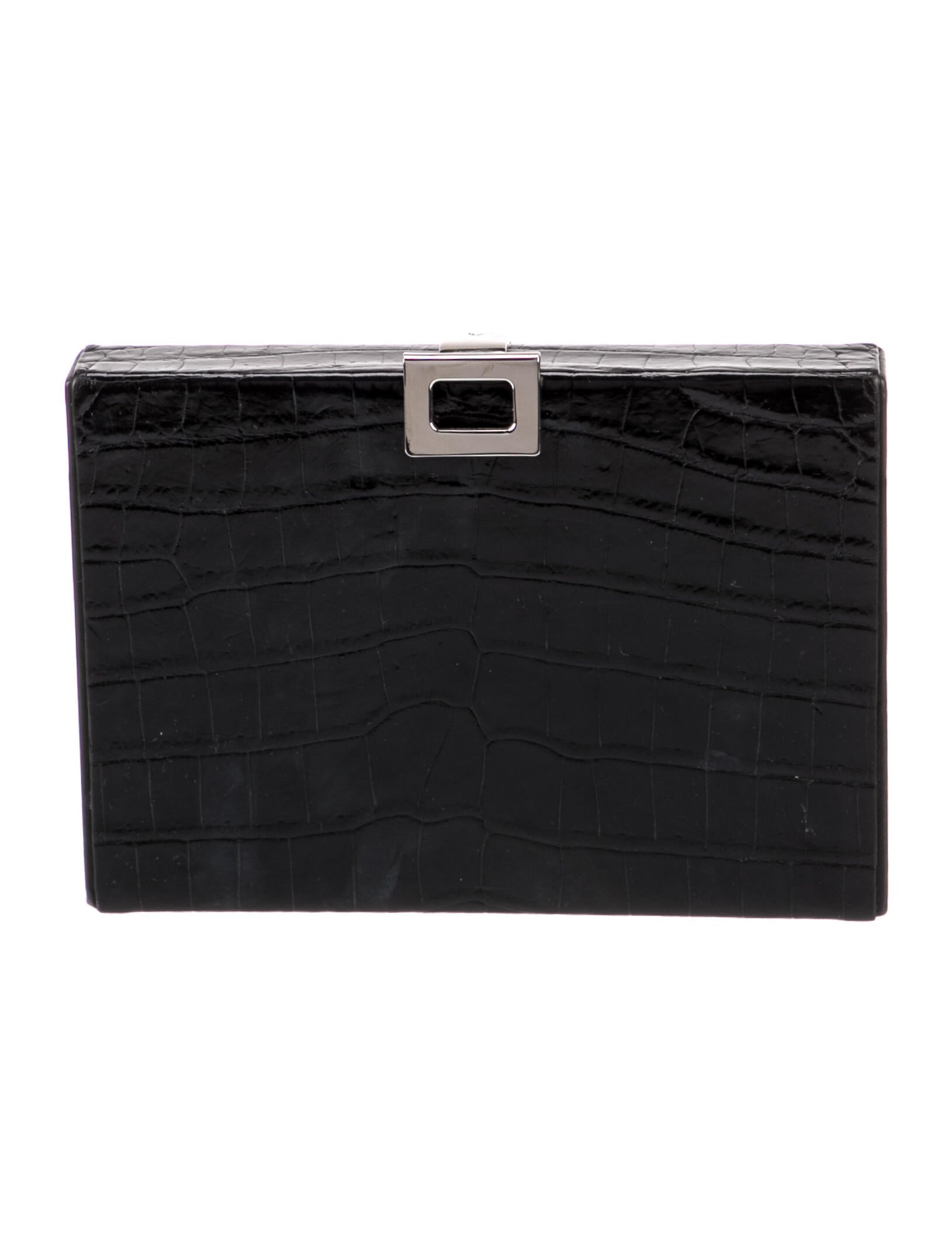 Roger Vivier Embossed Leather Clutch