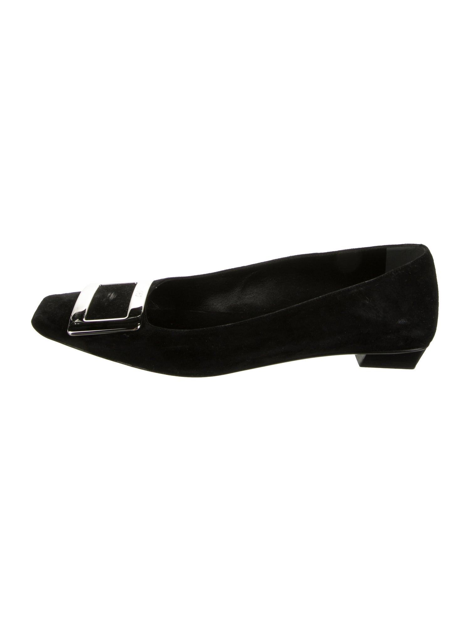 Roger Vivier Suede Flats - Black Flats, Shoes - ROV55053 | The RealReal