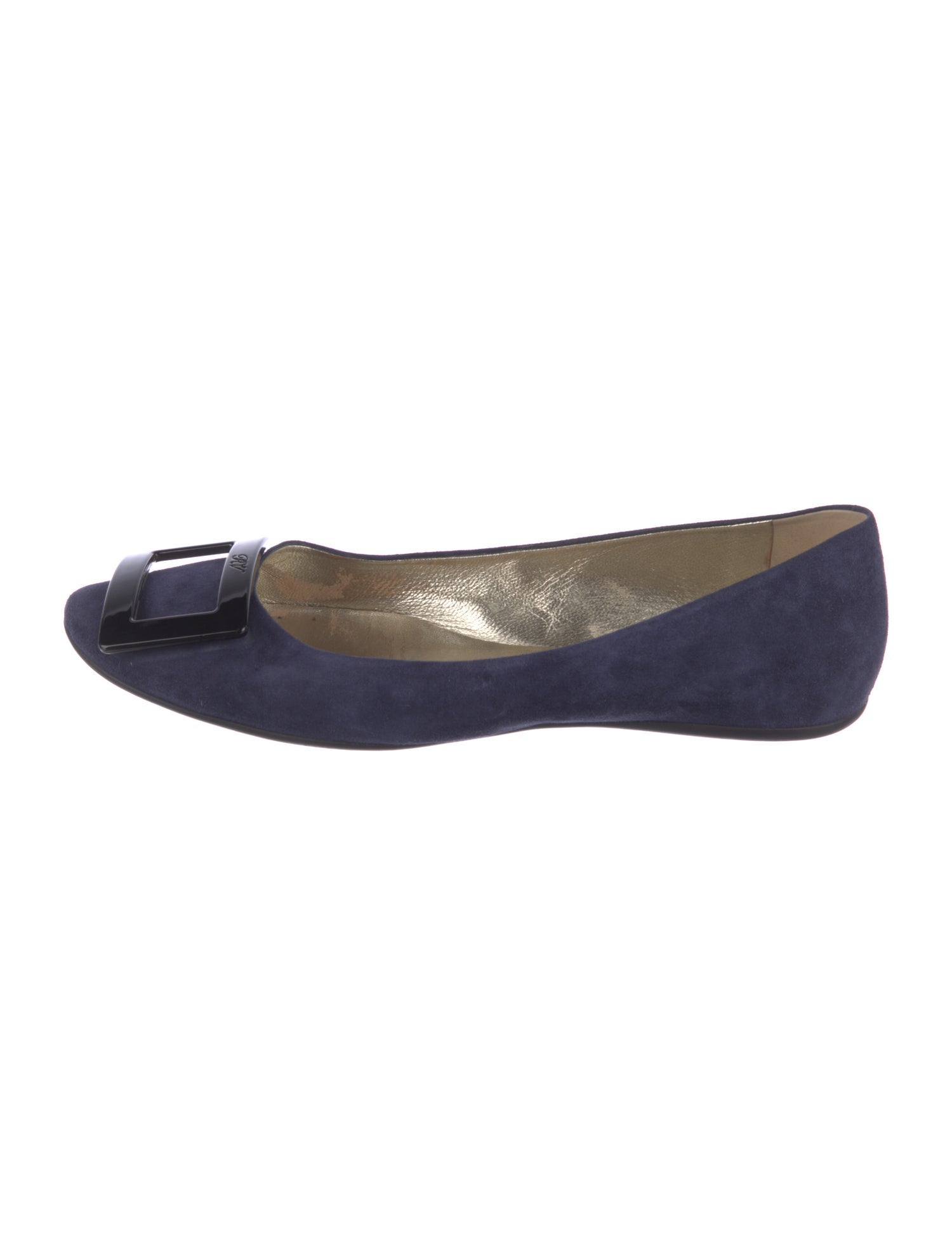 roger vivier silver flats