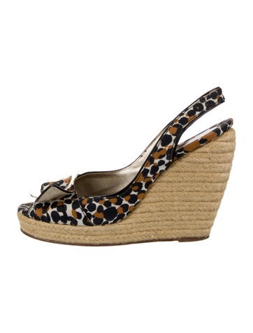 Roger Vivier Sandals Canvas Animal Print Espadrilles Us10, It40 | 10