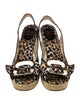 Roger Vivier Canvas Animal Print Espadrilles