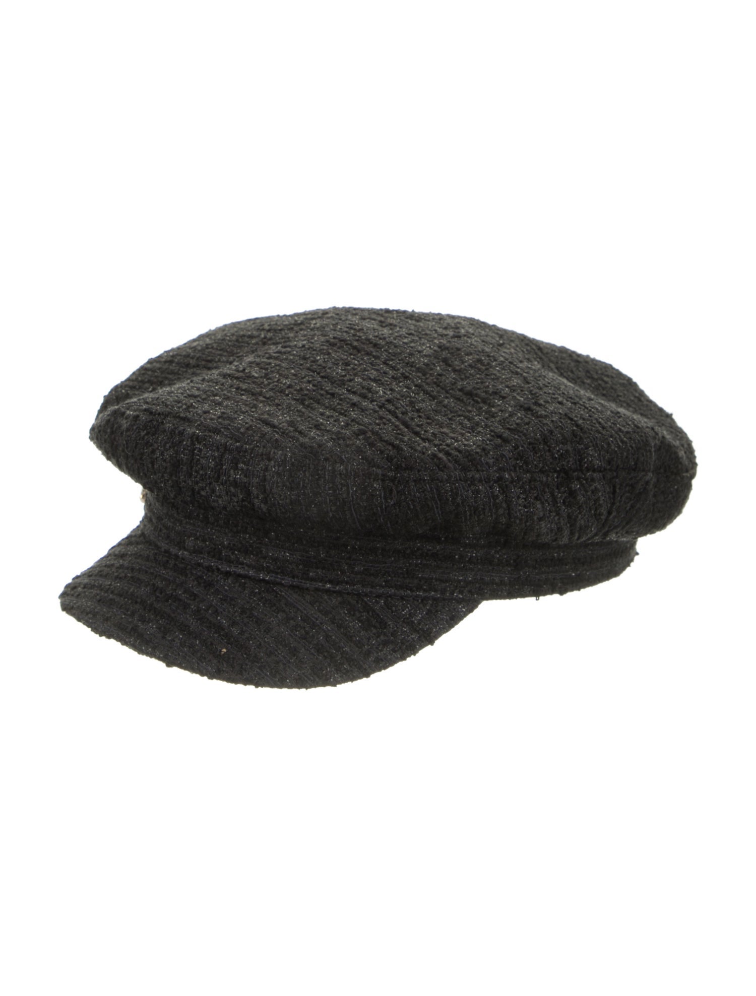 Roger Vivier Crystal Embellished Metallic Newsboy Cap