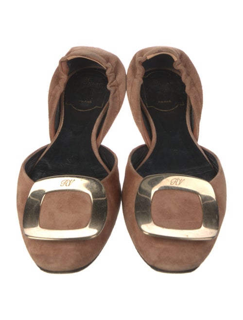 Roger Vivier Suede D'Orsay Flats