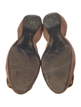 Roger Vivier Suede D'Orsay Flats