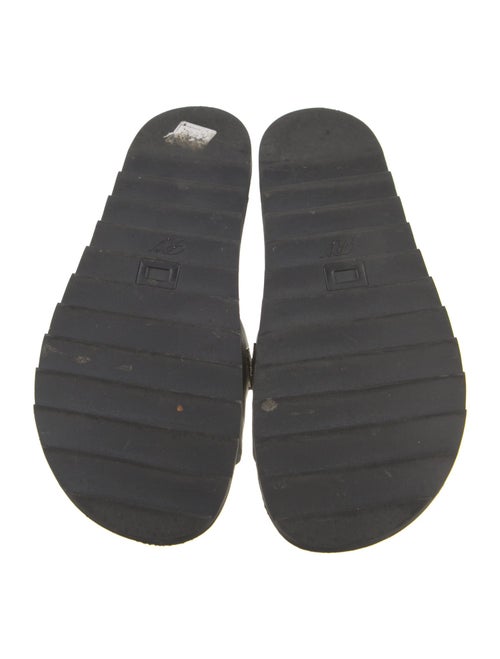 Roger Vivier Satin Crystal Embellishments Slides