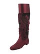 Roger Vivier Velvet Patterned Riding Boots