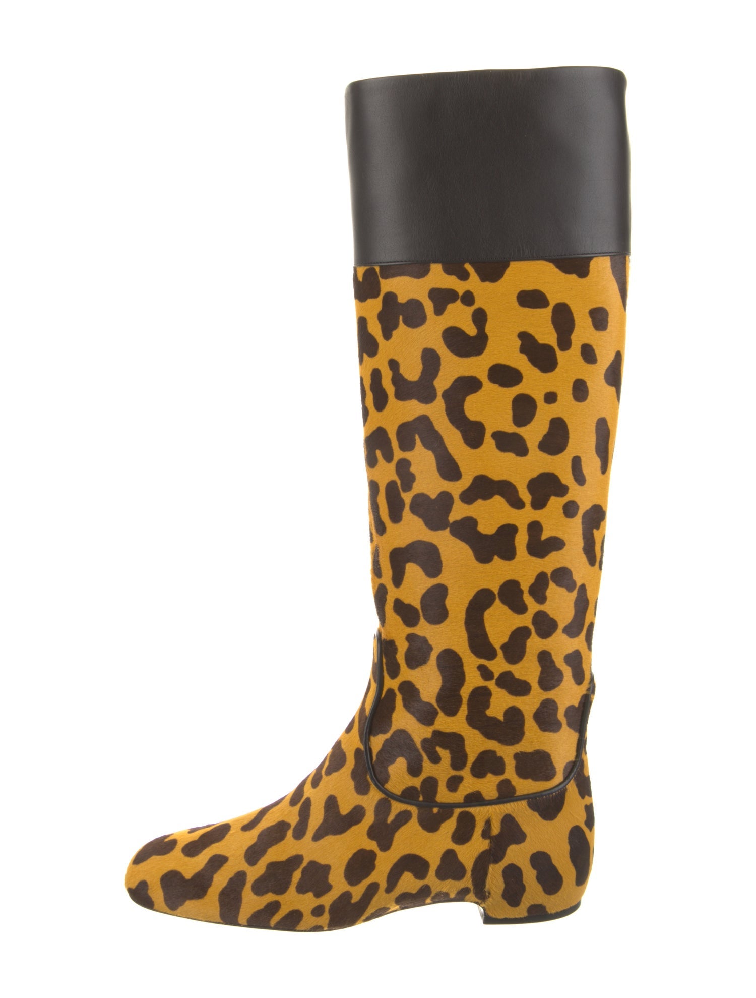 Roger Vivier Ponyhair Animal Print Riding Boots