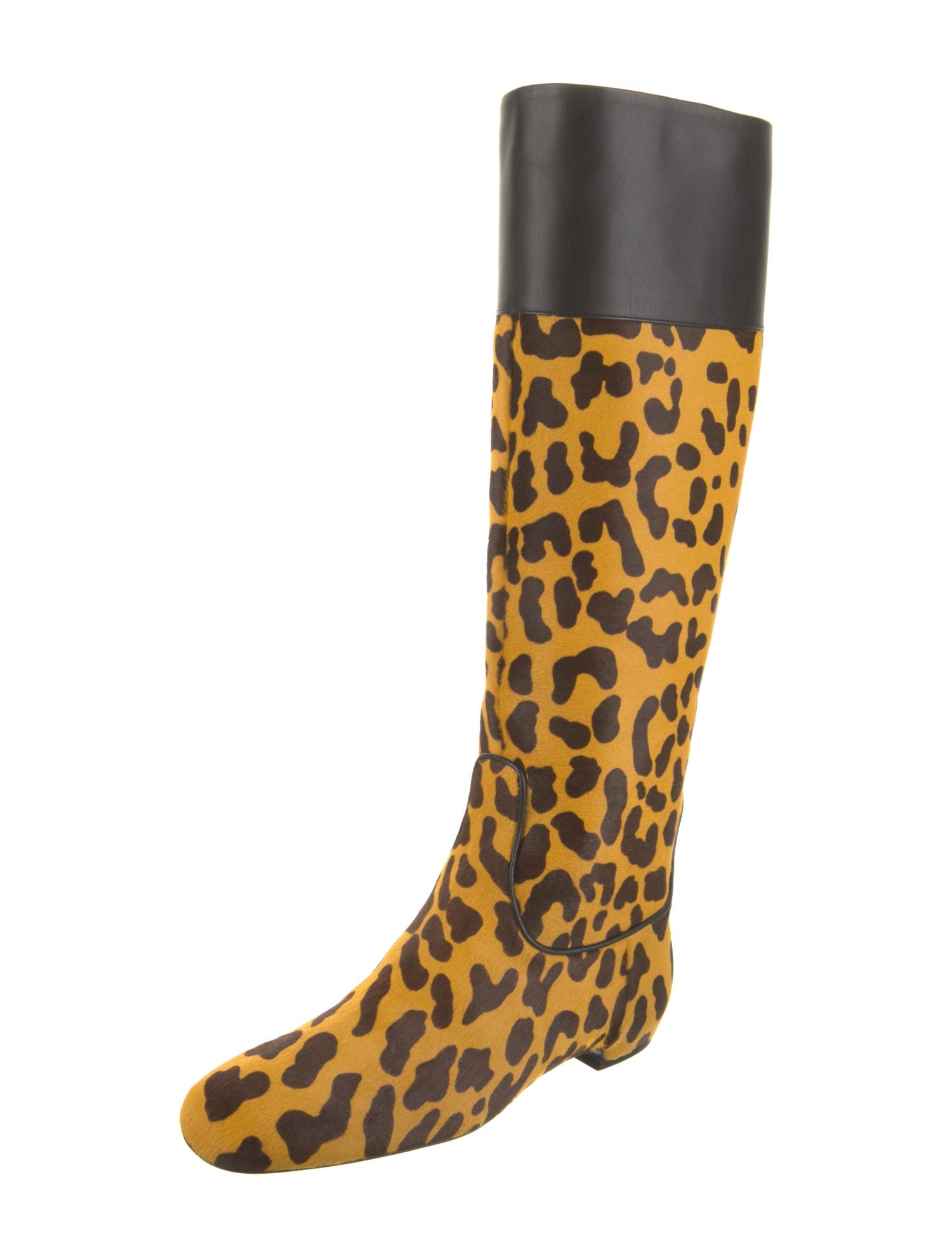 Roger Vivier Ponyhair Animal Print Riding Boots