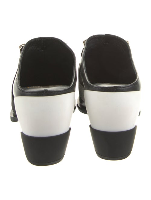 Roger Vivier Leather Crystal Embellishments Mules