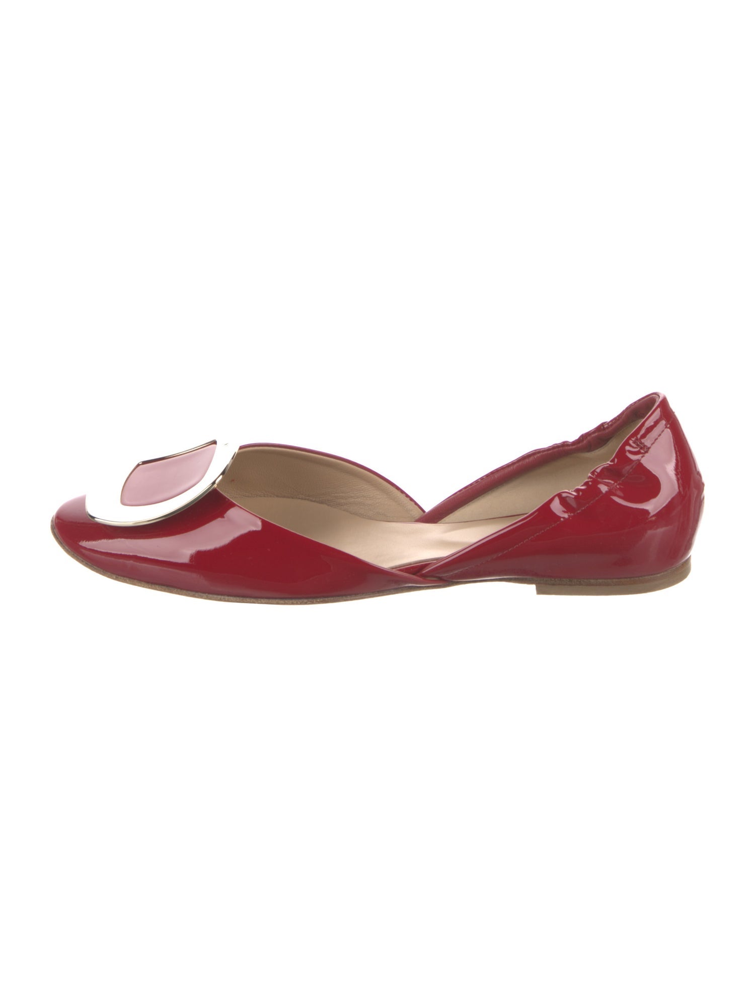Roger Vivier Patent Leather D'Orsay Flats