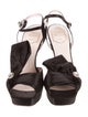 Roger Vivier Satin Bow Accents Sandals
