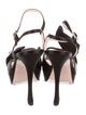 Roger Vivier Satin Bow Accents Sandals