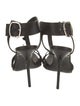 Roger Vivier Satin Sequin Embellishments T-Strap Sandals