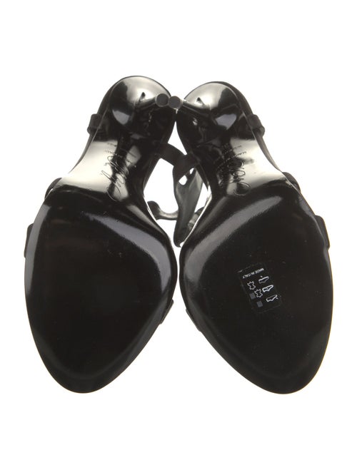 Roger Vivier Satin Sequin Embellishments T-Strap Sandals