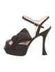 Roger Vivier Satin Bow Accents Sandals