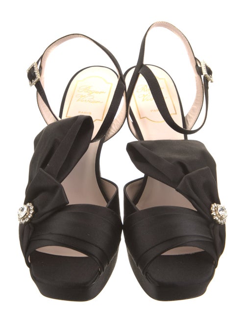 Roger Vivier Satin Bow Accents Sandals