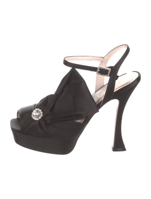 Roger Vivier Satin Bow Accents Sandals