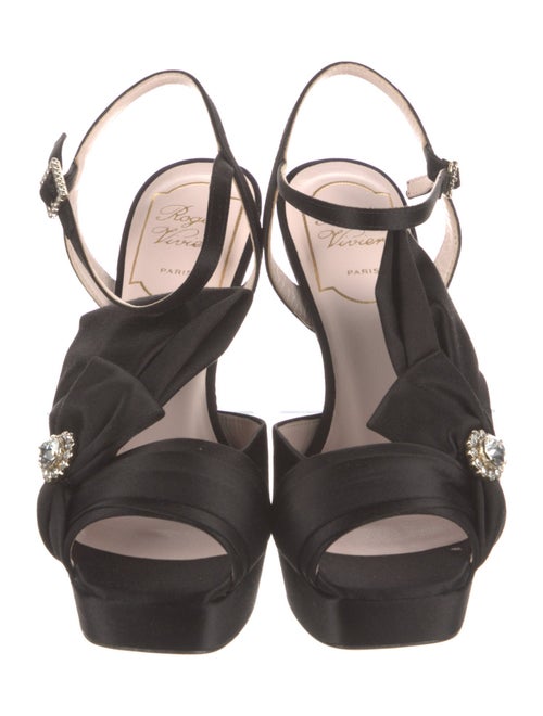 Roger Vivier Satin Bow Accents Sandals
