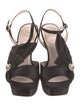 Roger Vivier Satin Bow Accents Sandals