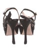 Roger Vivier Satin Bow Accents Sandals