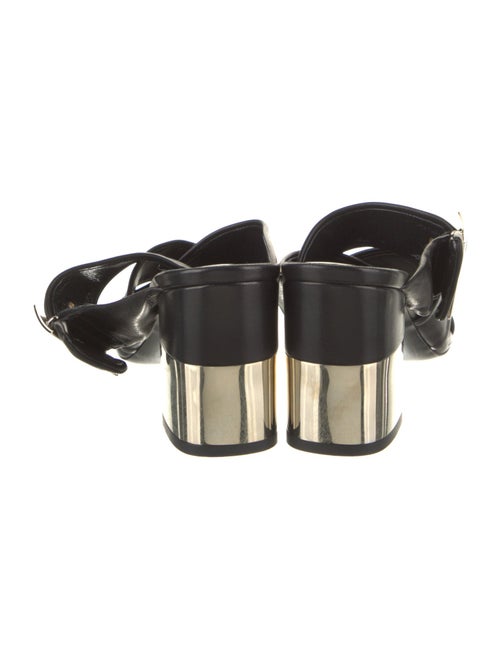 Roger Vivier Leather Cutout Accent Slides