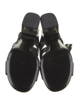 Roger Vivier Leather Cutout Accent Slides