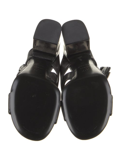 Roger Vivier Leather Cutout Accent Slides