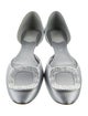 Roger Vivier Satin Crystal Embellishments D'Orsay Flats