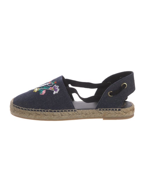 Roger Vivier Denim Graphic Print Espadrilles