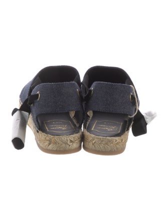 Roger Vivier Denim Graphic Print Espadrilles