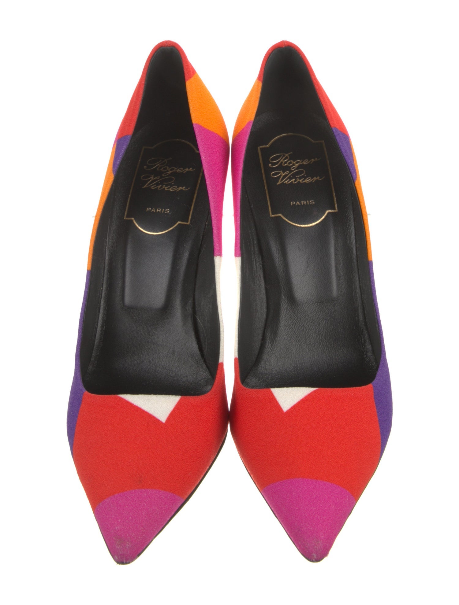Roger Vivier Colorblock Pattern Pumps