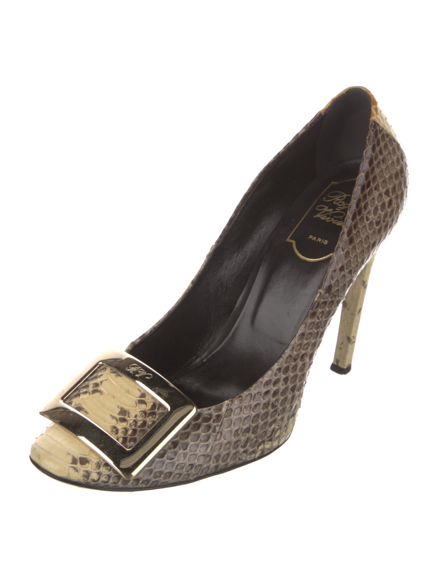 Roger Vivier Snakeskin Animal Print Pumps