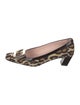 Roger Vivier Canvas Animal Print Pumps