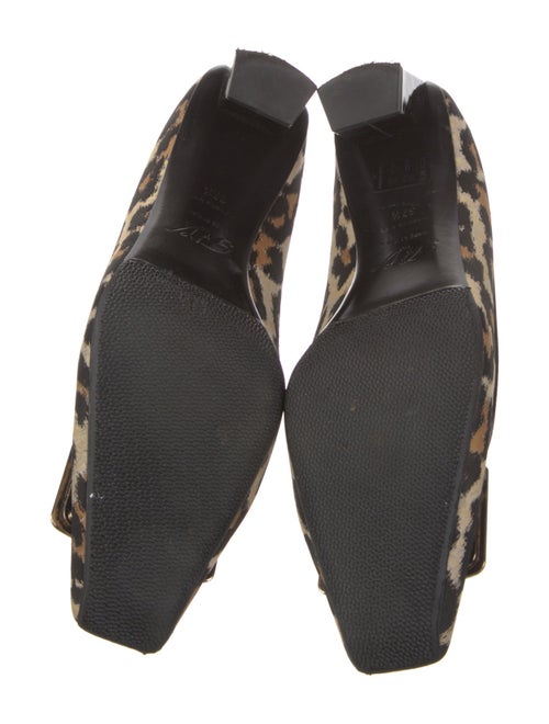 Roger Vivier Canvas Animal Print Pumps