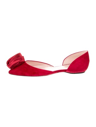 Roger Vivier Suede Cutout Accent D'Orsay Flats