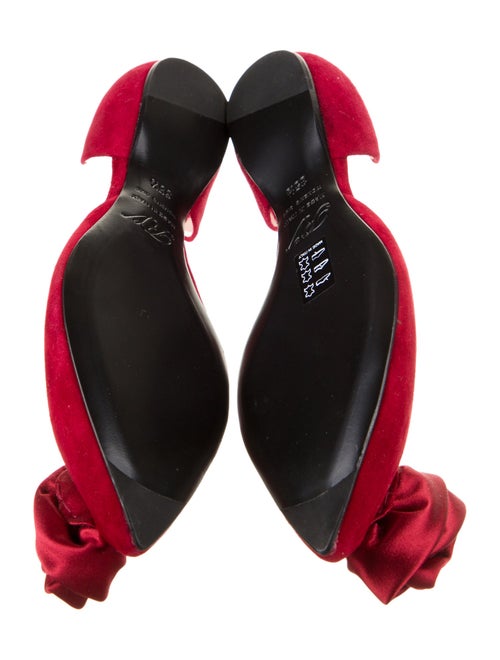 Roger Vivier Suede Cutout Accent D'Orsay Flats