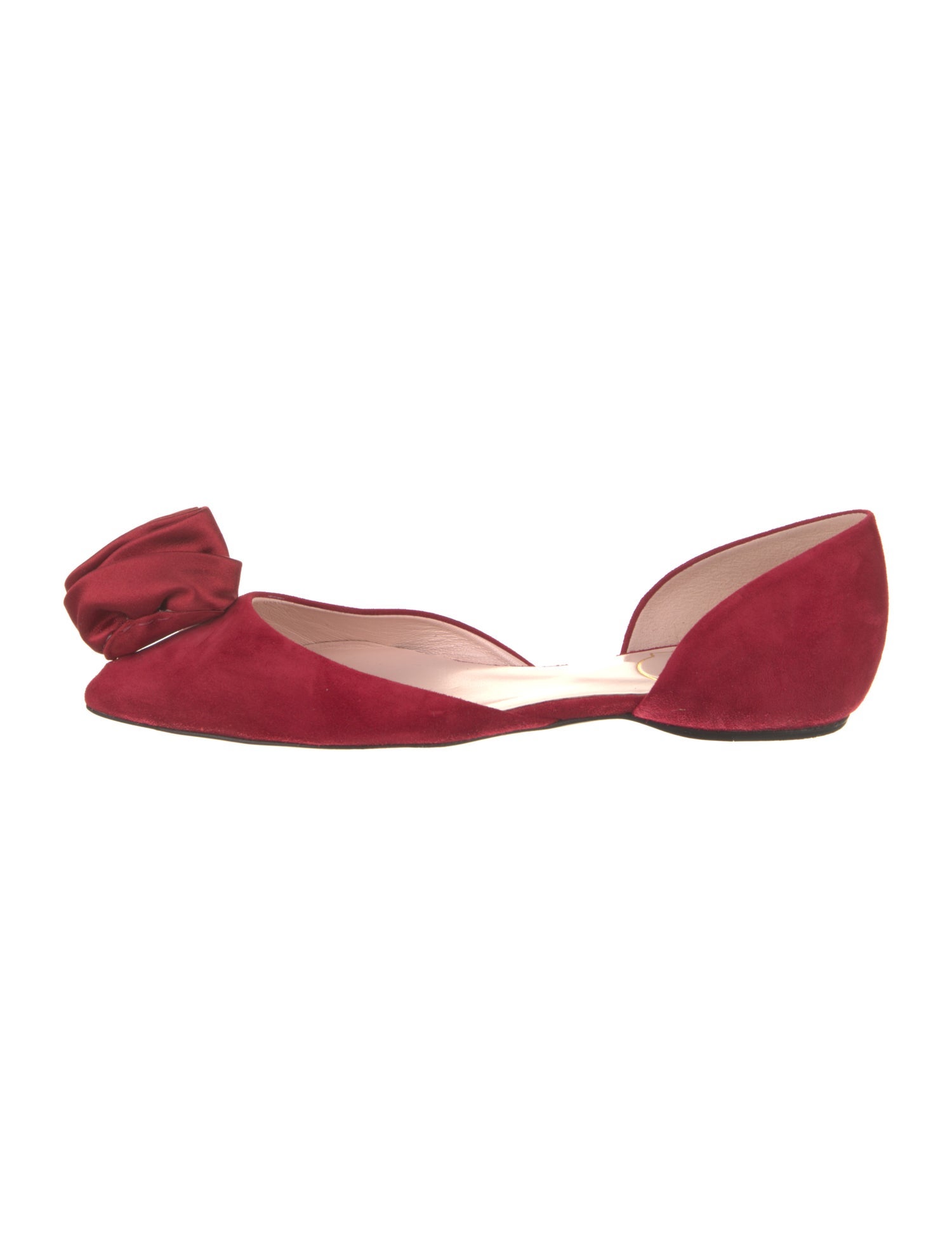 Roger Vivier Suede Cutout Accent D'Orsay Flats