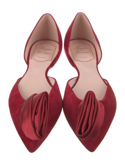 Roger Vivier Suede Cutout Accent D'Orsay Flats