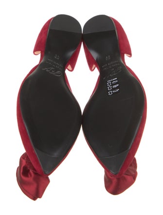 Roger Vivier Suede Cutout Accent D'Orsay Flats