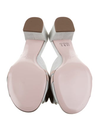 Roger Vivier Suede Bow Accents Slides