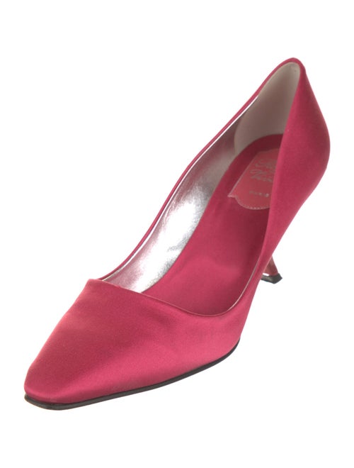 Roger Vivier Satin Crystal Embellishments Pumps