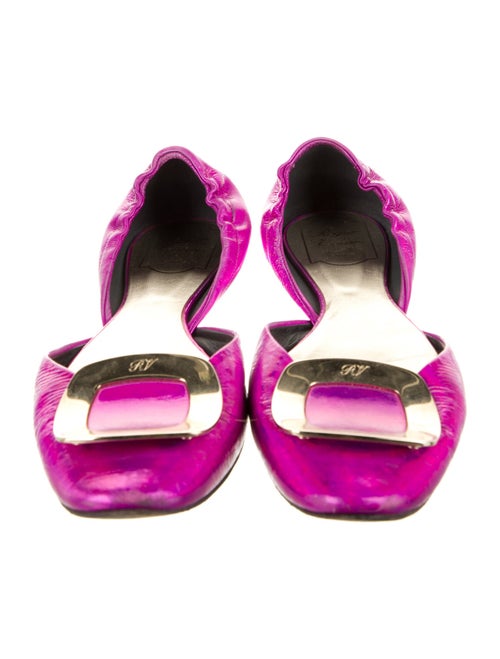 Roger Vivier Patent Leather D'Orsay Flats