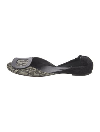 Roger Vivier Lace Printed D'Orsay Flats