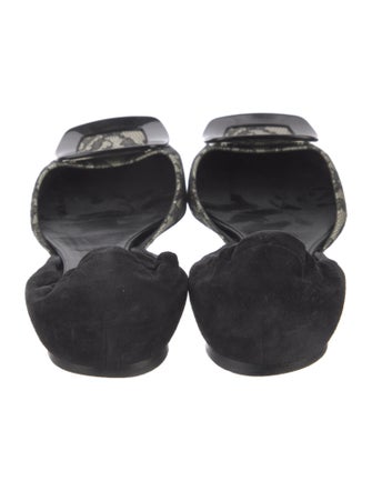 Roger Vivier Lace Printed D'Orsay Flats