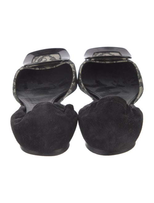 Roger Vivier Lace Printed D'Orsay Flats